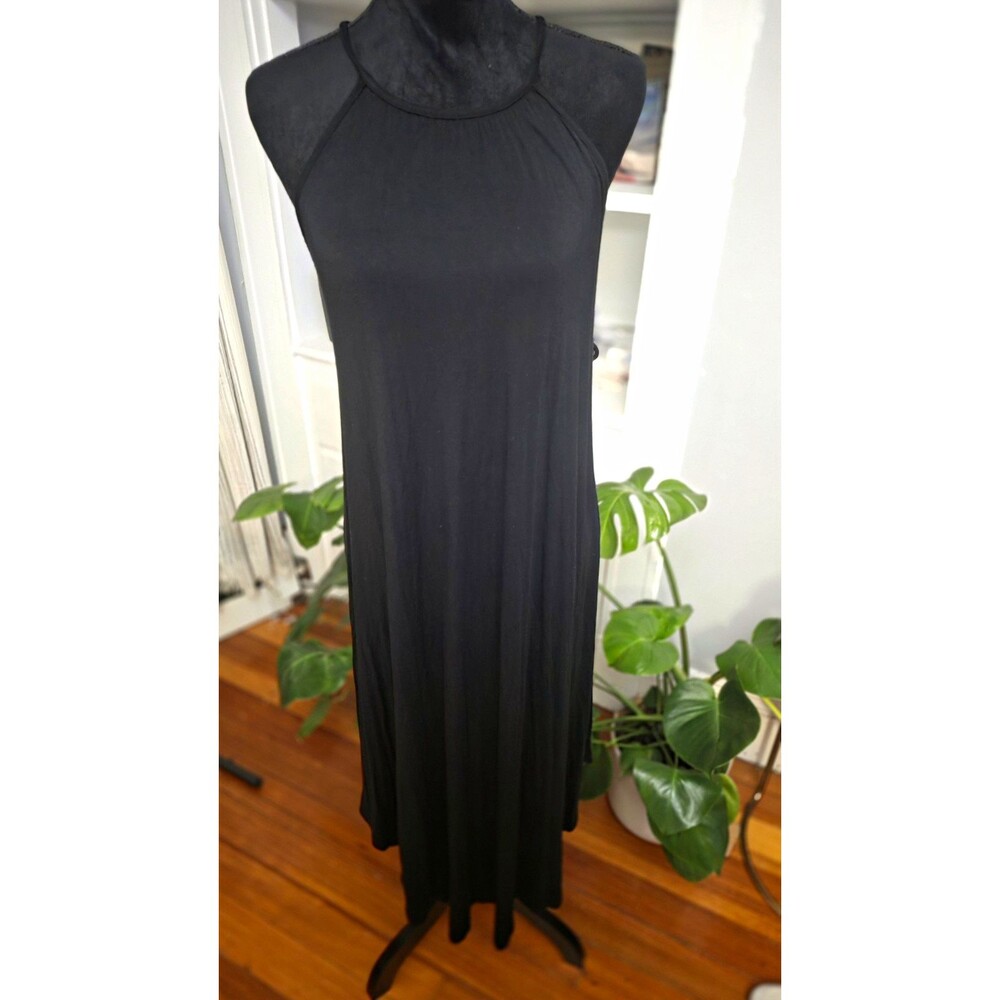 Olivia Rae Women's S Black Solid High Neck Sleeveless Maxi Long Dress